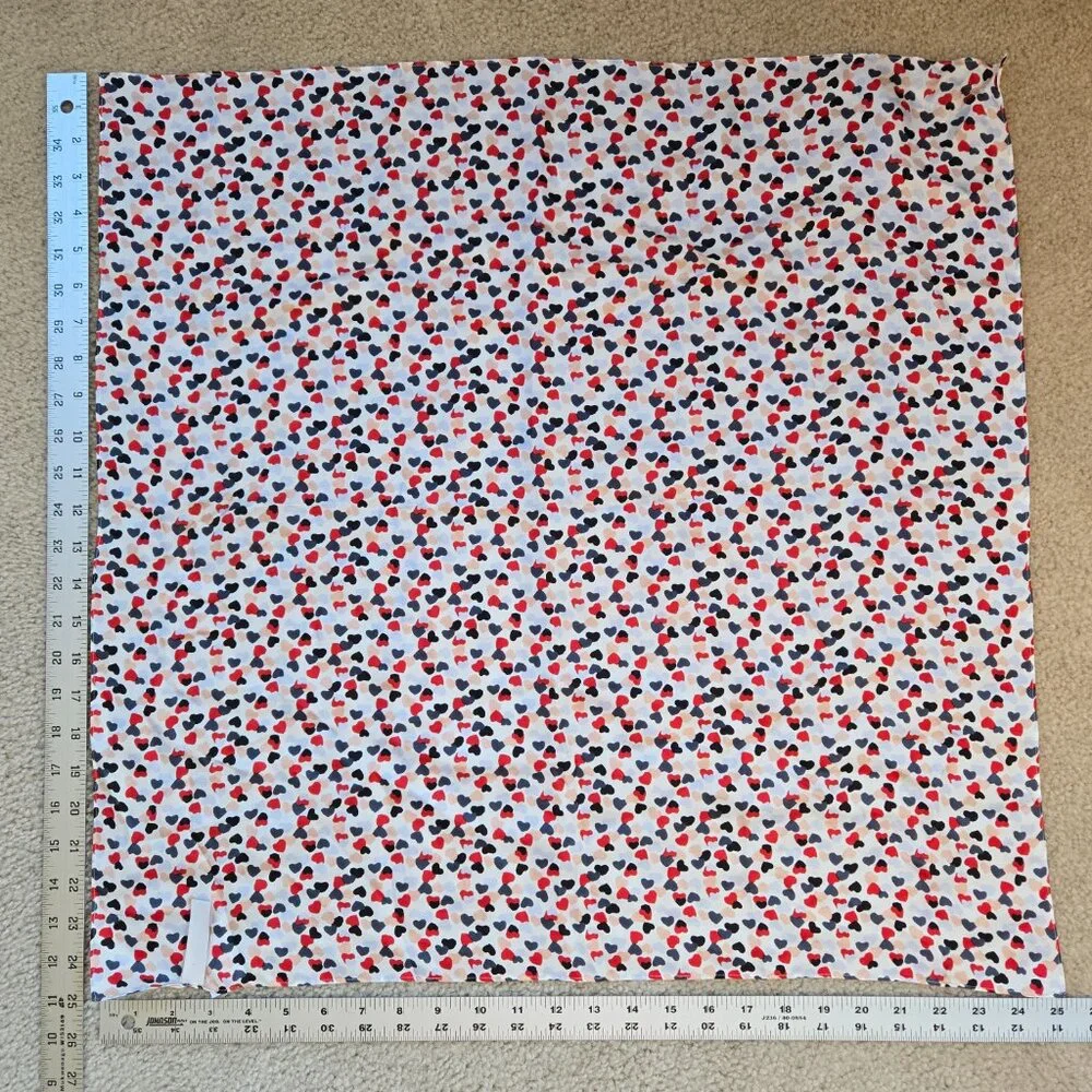 Loft 100% Silk Scarf Tiny Hearts